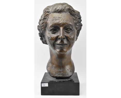 Ismond Rosen (South African,&nbsp;1924-1996) - A large late 20th century cast bronze portrait sculpture of female head. The s