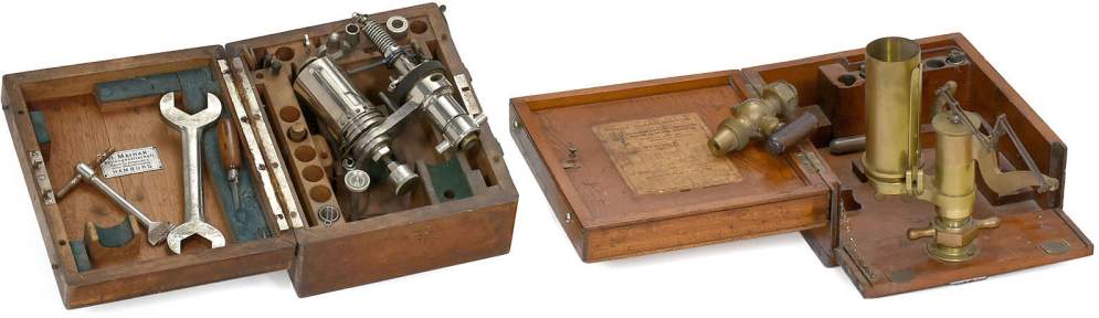 2 Steam Power Testing Devices 1 By H Maihak Ag Hamburg And 2 Improved Richard Indicator