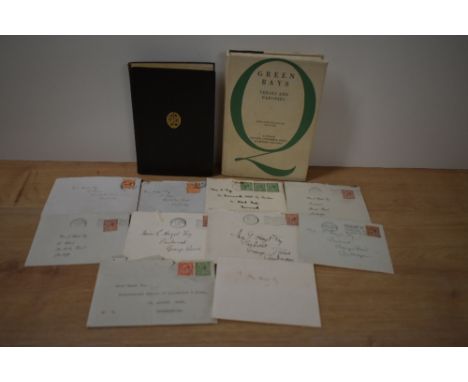 Sir Arthur Quiller-Couch. Correspondence and Inscribed Books. A small selection of hand-written letters, in their original en