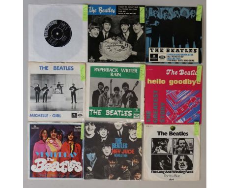 EUROPEAN/SCANDI 7". Brill selection of 9 x not often seen European/Scandinavian issue 7". Titles are Love Me Do (Norwegian bl