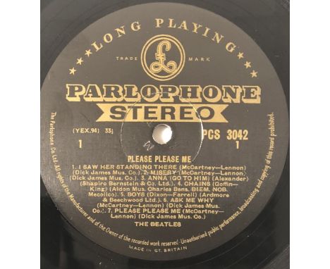 PLEASE PLEASE ME - 1ST UK STEREO 'BLACK AND GOLD' PRESSING LP (PCS 3042) - FACTORY SAMPLE SIDE 2. OUTSTANDING COPY. For your 