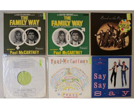 PAUL MCCARTNEY/RELATED - LPs/12". Excellent selection of 3 x LPs and 3 x 12" including scarce overseas pressings and a test p
