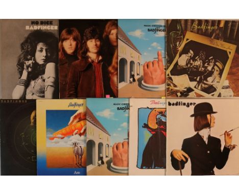 BADFINGER - LP COLLECTION. Brilliant run of 8 x LPs with 1 x promo 12". Titles are No Dice (SAPCOR 16 - lovely Ex+ one or two
