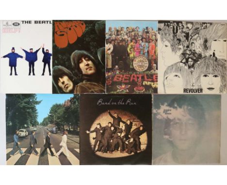 STUDIO LPs/WINGS/LENNON. Cracking collection of 7 x original title LPs presented in wicked condition. Titles are Help! (PMC 1