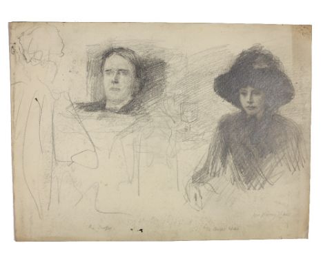 John Butler Yeats R.H.A. (1839 - 1922)'The Angel Child'Yeats (John Butler).   A well-modelled Drawing of Mrs Harry Thaw, insc