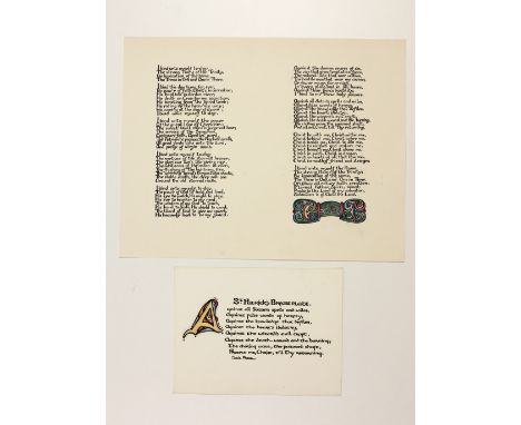 Cuala Press.  "St. Patrick's Breastplate,"  Irish Hymn, early 5th century, sometimes called 'The Deer's Cry', attributed to S