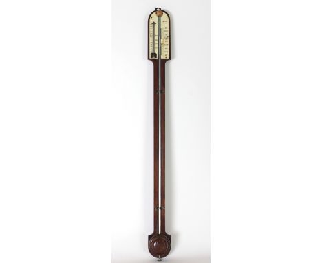 A 19th Century oak Stick Barometer, by S. Mason of Dublin. (1)