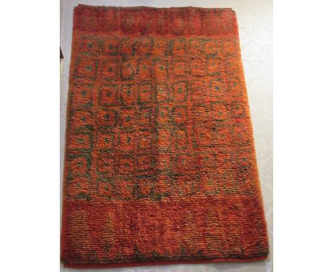 Kirsh Ilvessalo 20th Century Finnish School"Midsummer" - a large woolen red ground textile Tapestry, approx. 203cms l x 137cm