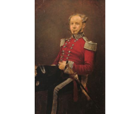19th Century Irish SchoolMilitary: Co. Roscommon, a small Portrait of Thomas Johnston Barton in uniform as Deputy Lieutenant 