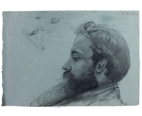 John Butler Yeats R.H.A. (1839 - 1922)A good Sketch in profile of a bearded man, possibly York Powell, inscribed 'J.B. Yeats'