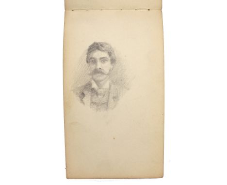 A  Major DiscoveryYeats (William Butler) 1865-1939.  A Amall pocket Sketch Book, morocco-backed, 18cms x 10cms (7" x 4"), abo