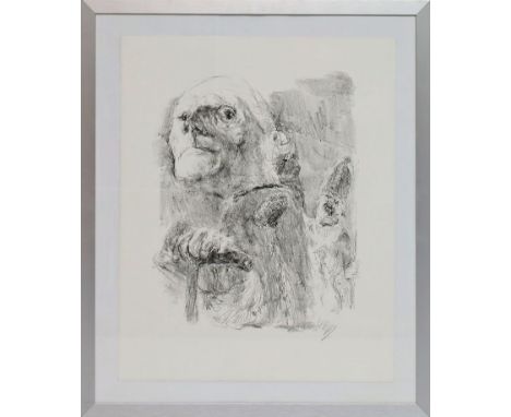 Heisig, Bernhard (1925 Breslau - Strohdehne 2011) Portrait Friedrich der Große. Lithographie, re. u. mit Bleistift sign., woh