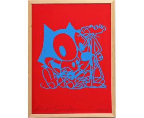 Seremetis, Kostas (geb. 1972 in Boston) Ohne Titel. Farbserigraphie, u. mit Bleistift sign. und Ex. 28/50. Ca. 41 x29 cm. R.
