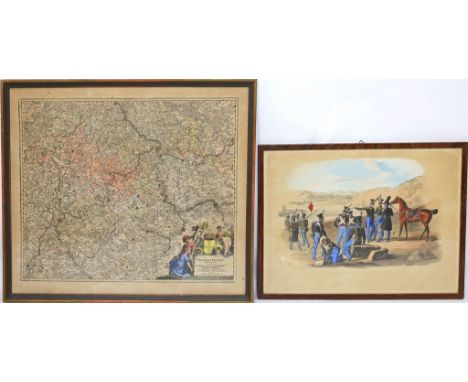4 Graphiken (18./19. Jh.) a) Joseph Trentsensky (1793-1839): Blatt 8 aus einer Mappe: "Die Linien-Infanterie der Sächsischen 