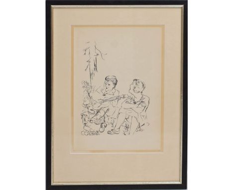 Grosz, George, nach Wanderliedchen. Heligravure (montiert, l. Altersspuren). Ca. 27x 19,8 cm. PP., R.