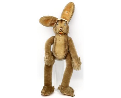 Lulac-Schlenkerhase, Steiff. Mit K, ohne F und S. 1952-1967. H. 43 cm.