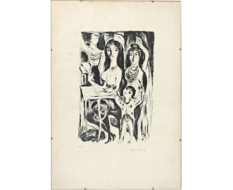 Birkle, Albert (1900 Berlin - Salzburg 1986) "Die schöne Zigeunerin". Lithographie, re. u. mit Bleistift sign. und dat. (19)7