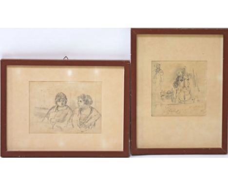 Laible, Otto (1898 Haslach im Kinzigtal 1962) Fünf Portraitstudien. Zeichnungen (stärkere Altersspuren, stockfleckig), u. sig
