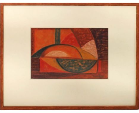 Stärk, Bruno (1894 Schwaigern - Stuttgart 1979) "Komposition Zwickel", so auf Etikett betitelt. Pastell, re. u. sign. und dat
