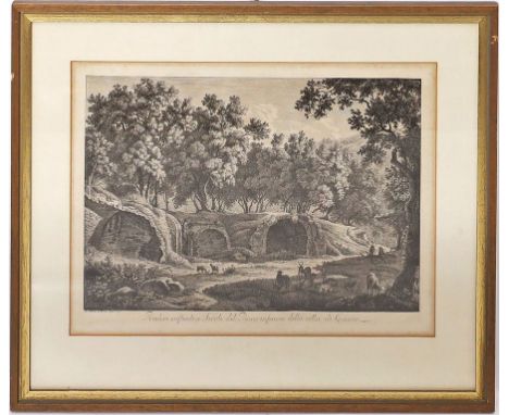 Dies, Albert Christoph (1755 Hannover - Wien 1822) Die Villa des Cassius in Tivoli. Radierung, li. u. sign., dat. 1793 und be
