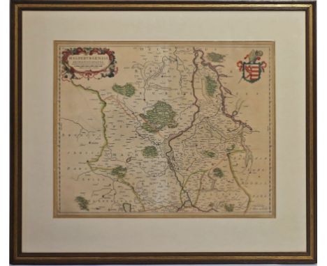 2 Kupferstichkarten (18. Jh.) Landkarte von Magdeburg und Italien. Teils koloriert. Sichtmaß 33x 40,5 cm bzw. 43x 51,5 cm. PP