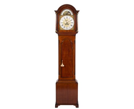 William Lancaster, Plymouth Dock a mahogany moonphase longcase clock: the eight-day duration movement striking the hours on a