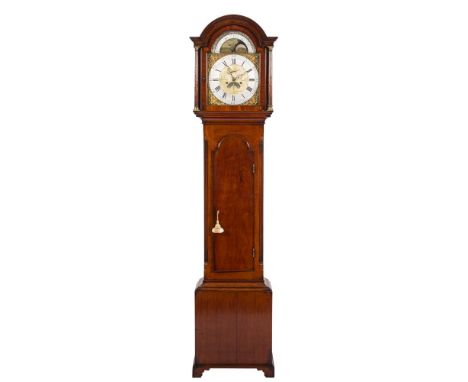 William Lancaster, Plymouth Dock a mahogany moonphase longcase clock: the eight-day duration movement striking the hours on a