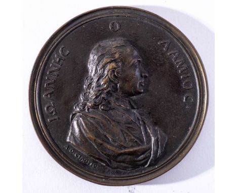 An Italian Renaissance bronze medal: After Selvi, Giovanni Lami (1697-1770), lawyer, bronze medal, bust right, the reverse de