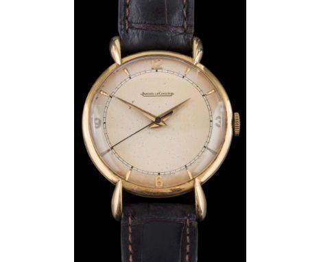 Jaeger-LeCoultre. A gentleman's 18ct gold 'Jaeger-LeCoultre' wristwatch: the circular dial with quarter Arabic numerals and d