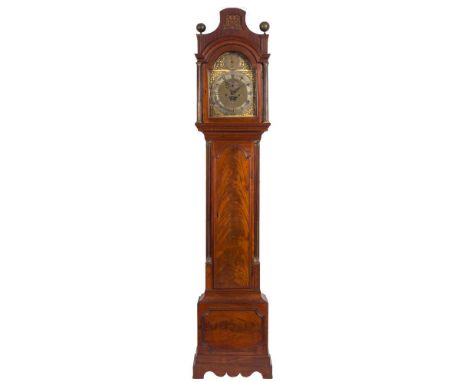 Thos Udell, London, a George III mahogany longcase clock: the eight-day duration movement striking the hours on a bell, the t