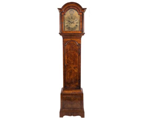 Joseph Dudds, London a mid-18th Century walnut longcase clock: the eight-day duration, five-pillar movement striking the hour