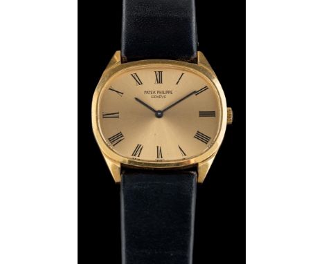 Patek Philippe. A gentleman's 18ct gold 'Patek Philippe Ellipse' wristwatch: design no 3545, the signed cushion-shaped gold d