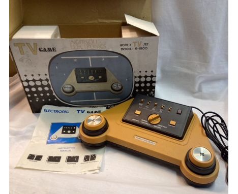 Ingersoll: A boxed Ingersoll Electronics TV Game model R-1800. Excellent condition with original box and instructions. Please