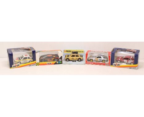 Polistil: A collection of four boxed Polistl 1/24 / 1/25 Scale Diecast models, to comprise: Ford Sierra Rally, Porsche 928, A