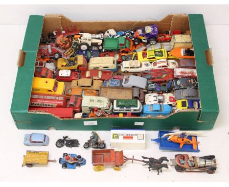 Diecast: A collection of assorted vintage, playworn diecast vehicles to include: Dinky, Corgi, Matchbox including Super Kings