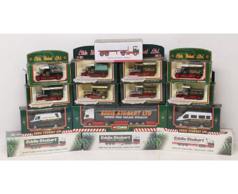 Eddie Stobart: A collection of assorted boxed Eddie Stobart vehicles to include mostly Corgi examples, as well as Atlas. All 