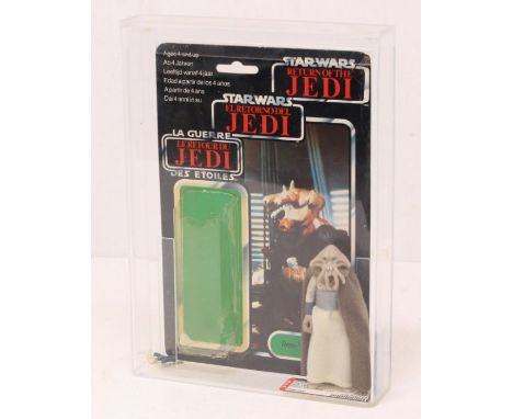 Star Wars: A Star Wars: Return of the Jedi tri-logo, Ree-Yees card with Squid Head originally miscarded. This item was origin