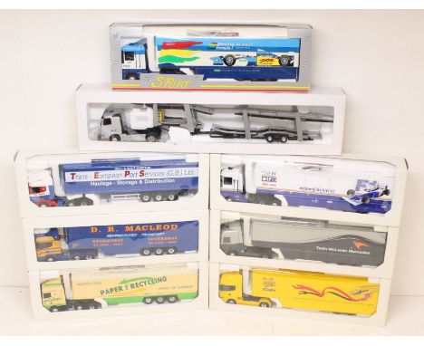 Eligor: A collection of boxed Eligor scale diecast models, 1:43 to include: Williams Recycling, Team McLaren Mercedes, Trans-