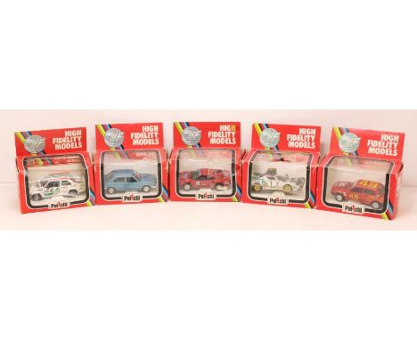 Polistil: A collection of five boxed Polistil, 1/25 Scale Diecast, High Fidelity Models, to comprise: Fiat 131 Abarth, Alfa R