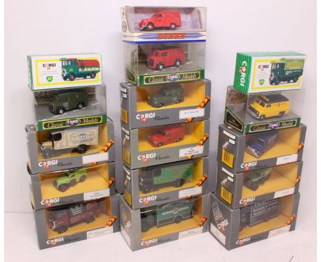 Diecast: A collection of assorted boxed modern commercials to include various examples of Corgi Classics. Vehicles appear to 