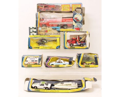 Corgi: A collection of assorted boxed Corgi Toys vehicles to include: Chubb Pathfinder Airport Crash Truck, Fiat X1/9 Carlsbe