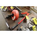 HAND POWERED DRAIN CLEANER AND 24" BOLT CUTTER