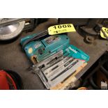 MAKITA 4302C 6 AMP JIG SAW AND ASSORTED BLADES