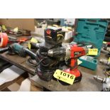 SKIL X-DRIVE 18V PORTABLE DRILL WITH FOUR BATTERIES AND TWO CHARGERS