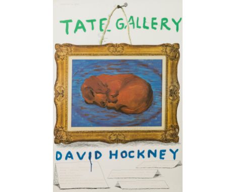 δ David Hockney (b.1937)A poster for David Hockney: A RetrospectiveLithographic poster printed in colours, 1987, signed in pe