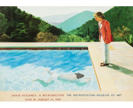 David Hockney (b.1937) (after)A poster for David Hockney: A RetrospectiveOffset lithographic poster printed in colours, 1988,