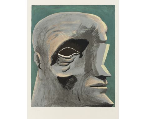 δ Horst Antes (b. 1936)Ommagio a MichelangeloLithograph printed in colours, 1975, signed and numbered from the edition of 200