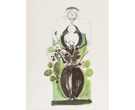 δ Graham Sutherland (1903-1980)Coléoptère avec ampoule électrique (Tassi p.222)Lithograph printed in colours, 1969, signed an