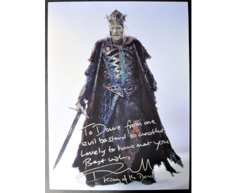 Estate of Dave Prowse - Lord Of The Rings - Paul Norell (King Of The Dead) - autographed 8x10" colour photograph, dedicated t