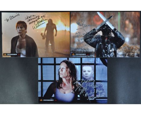 Estate of Dave Prowse - Horror - a collection of x3 autographed 8x12" colour photographs from various horror movies, all sign